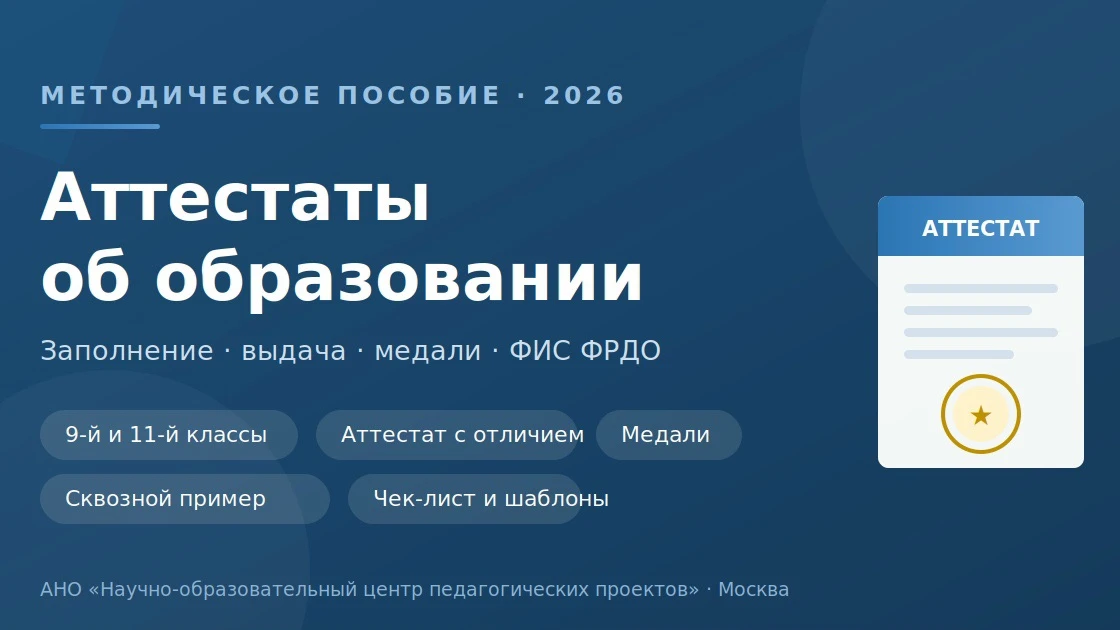 📜 Аттестаты-2026: полное пособие для школы — заполнение, медали, ФИС ФРДО 
 
Что внутри: 
 
✔ Что и