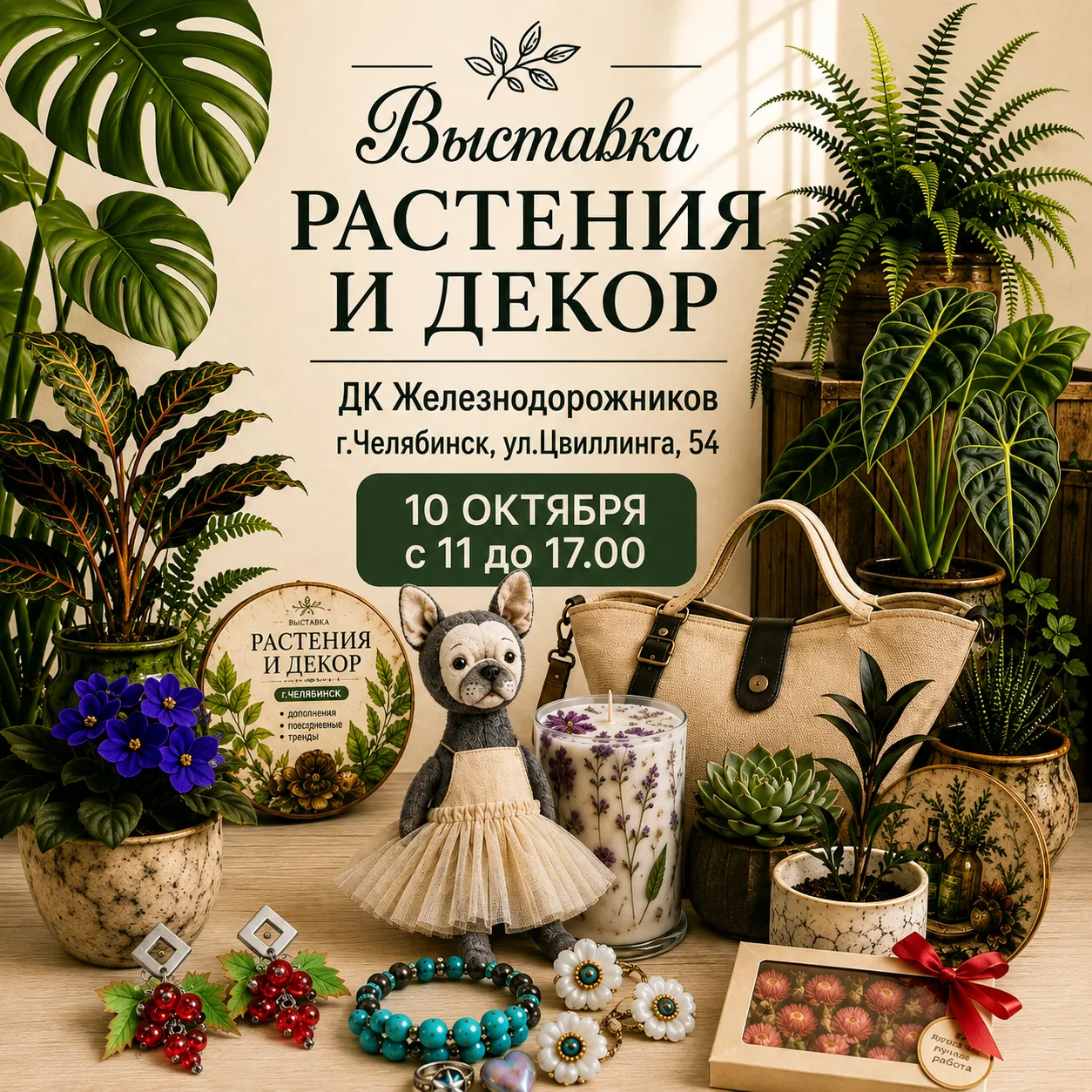 10 октября приглашаем вас провести день среди зелени, красоты и вдохновения 🌿✨