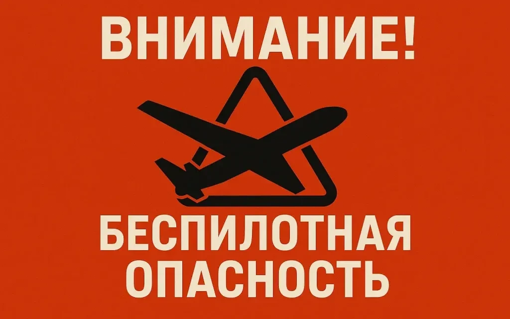 Внимание! Угроза беспилотной опасности по Курганской области. Укройтесь в помещениях бе...