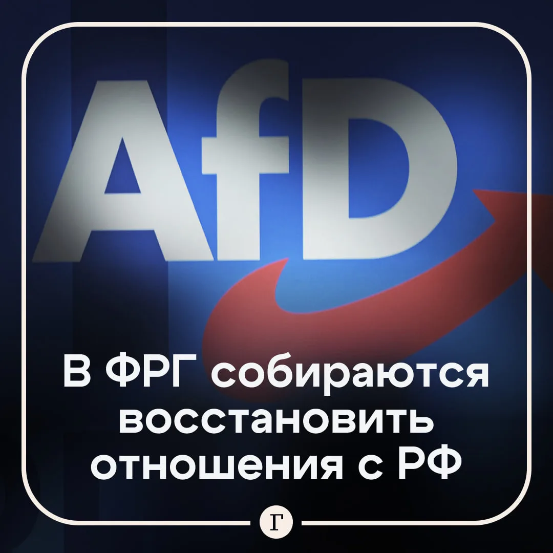 «Альтернатива для Германии» выступила за восстановление торговых связей с Россией и отк...