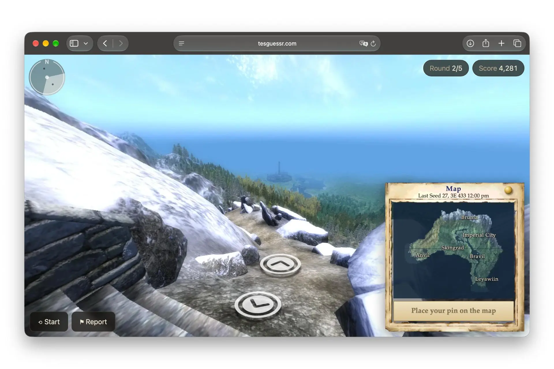 Фанаты TES IV: Oblivion запустили «Геогессер» по Тамриэлю