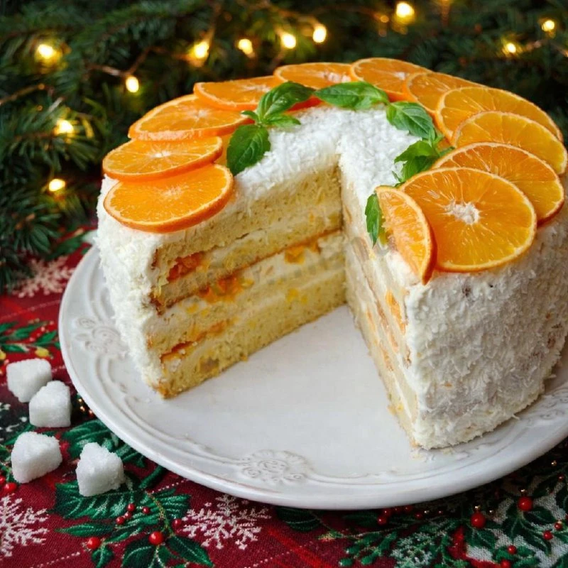МАНДАРИНОВЫЙ ТОРТ