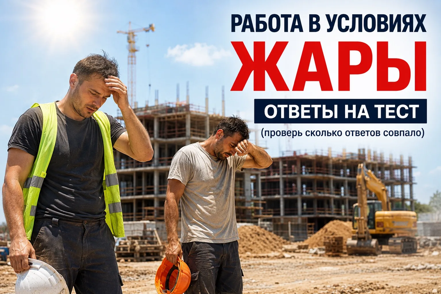 1. Какой риск наиболее характерен для работников, выполняющих работы на открытом воздухе в жаркую по