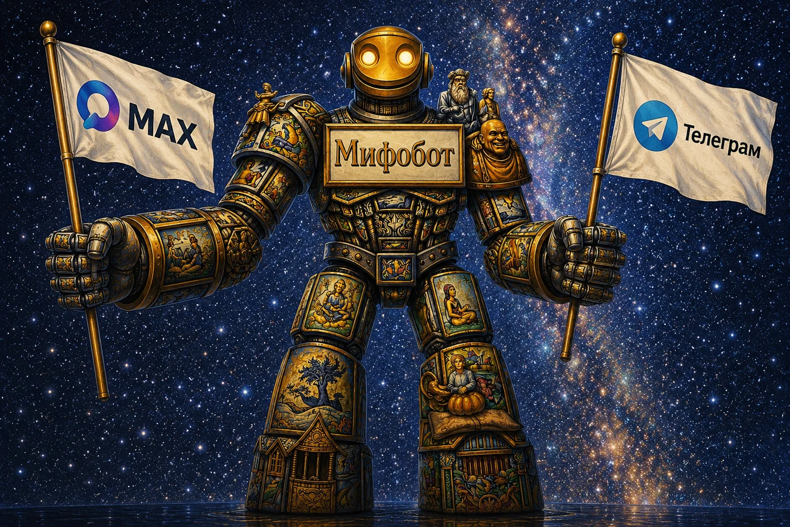 Дорогие 🧙‍♂️🧝‍♀️, у мифобота Искуса И. 🤖 радостное событие — пополнение в семье месс...