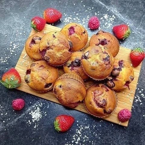 Ягодно-йогуртовые кексы🧁