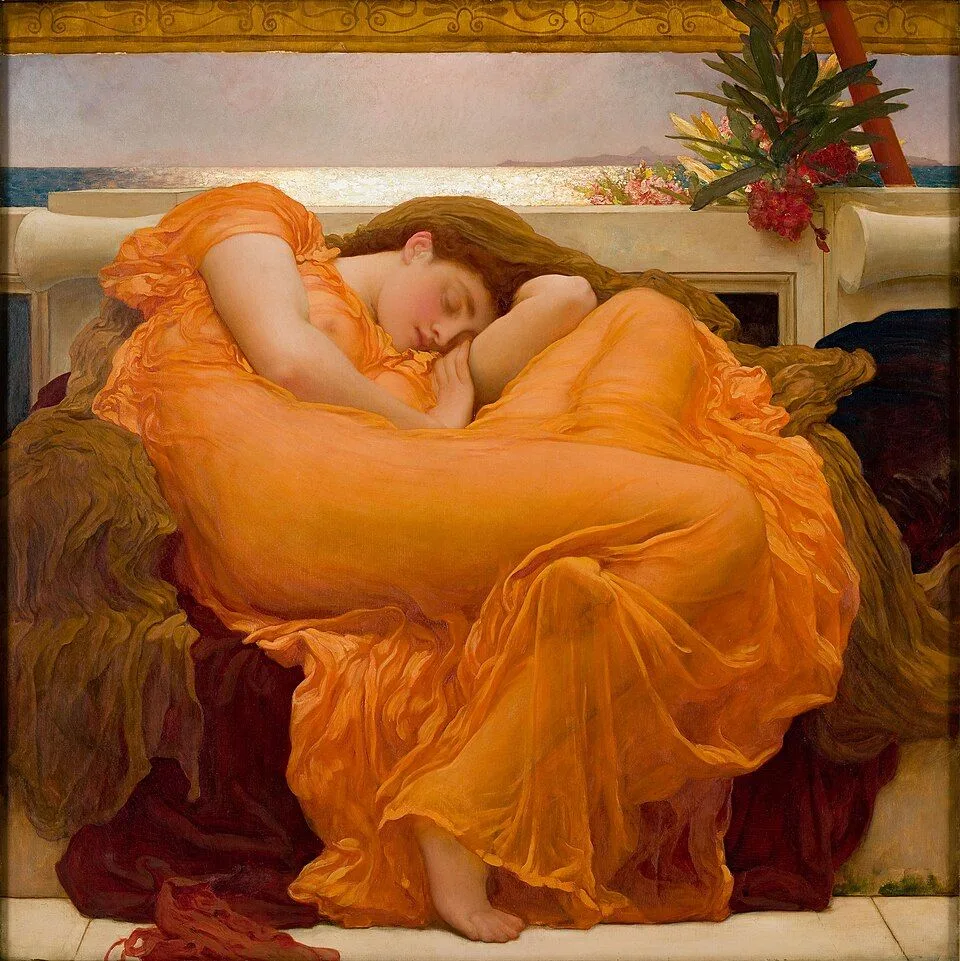 🖼️ «Пылающий июнь» (Flaming June), 1895

🎨 Фредерик Лейтон
(1830–1896)
Холст, масло. 119,1 × 119,1