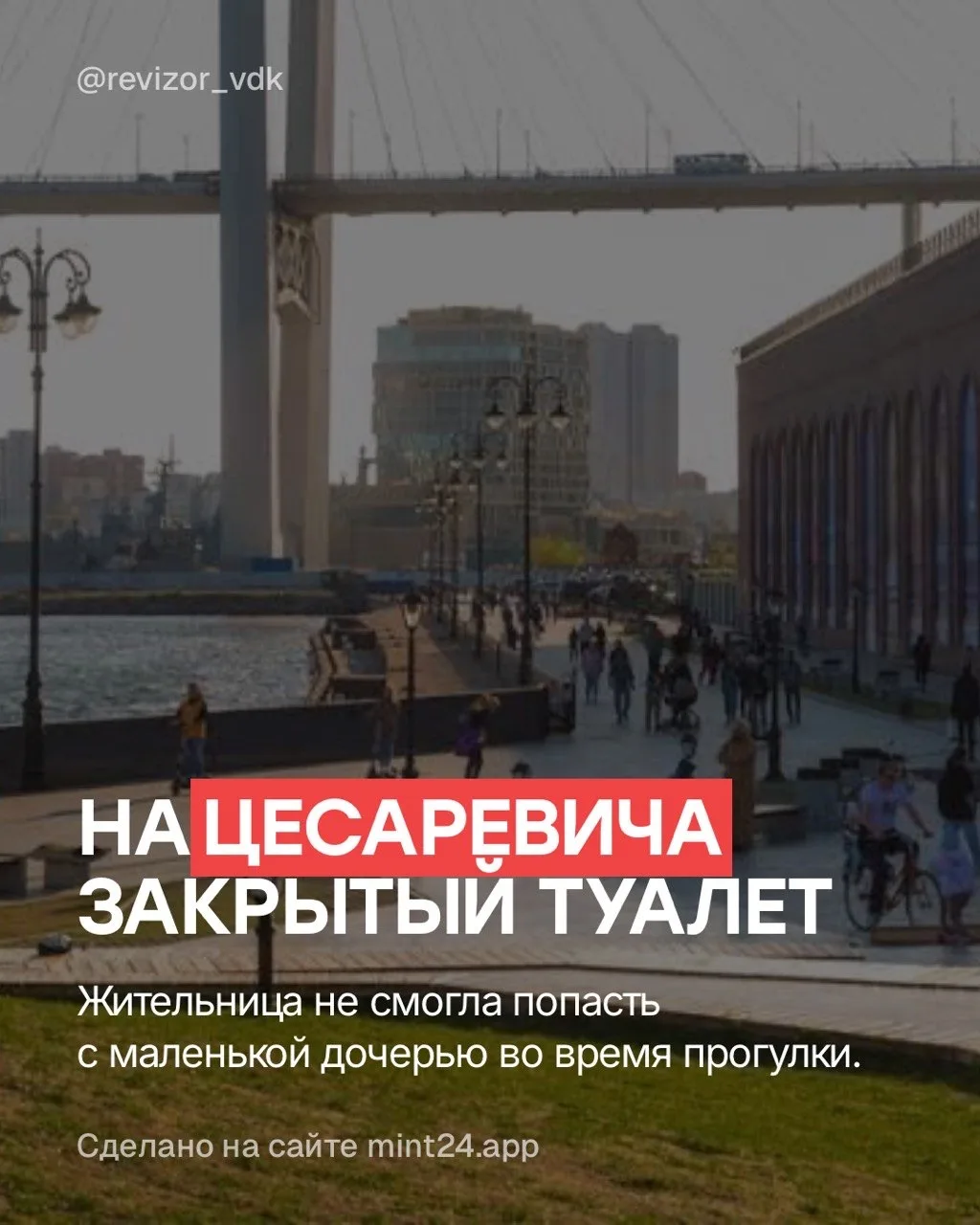Жительница Владивостока рассказала, что 1 августа на набережной Цесаревича не смогла по...