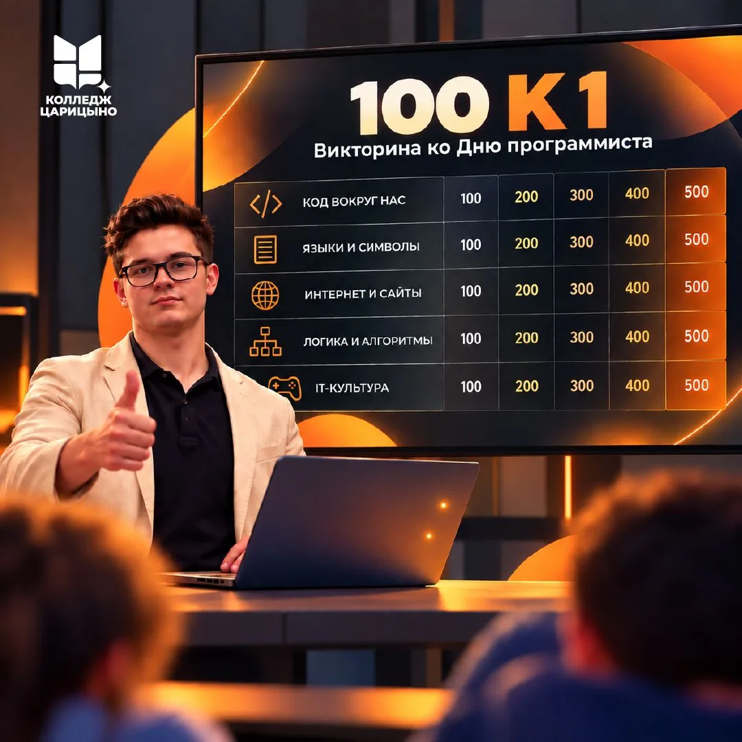 В нашем колледже провели интеллектуальную IT-викторину "100 к 1", приуроченную к недавн...