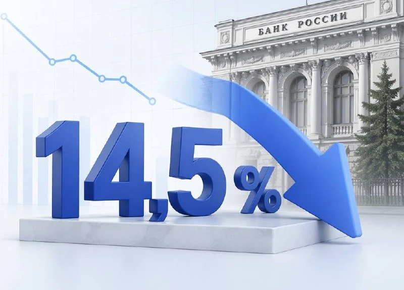 Центробанк снизил ключевую ставку с 15% до 14,5%  Ожидается снижение процентной ставки по вкладам и 