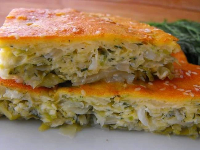 Капустный заливной пирог