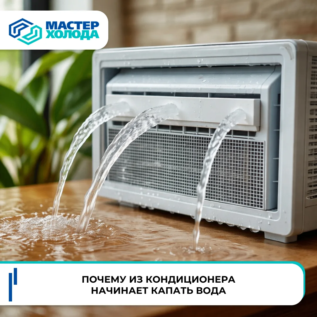 💧 Кондиционер потёк — и комфорт пропал
