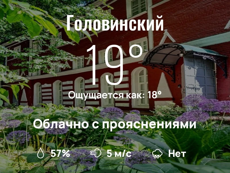 Что с погодой в Головинском?