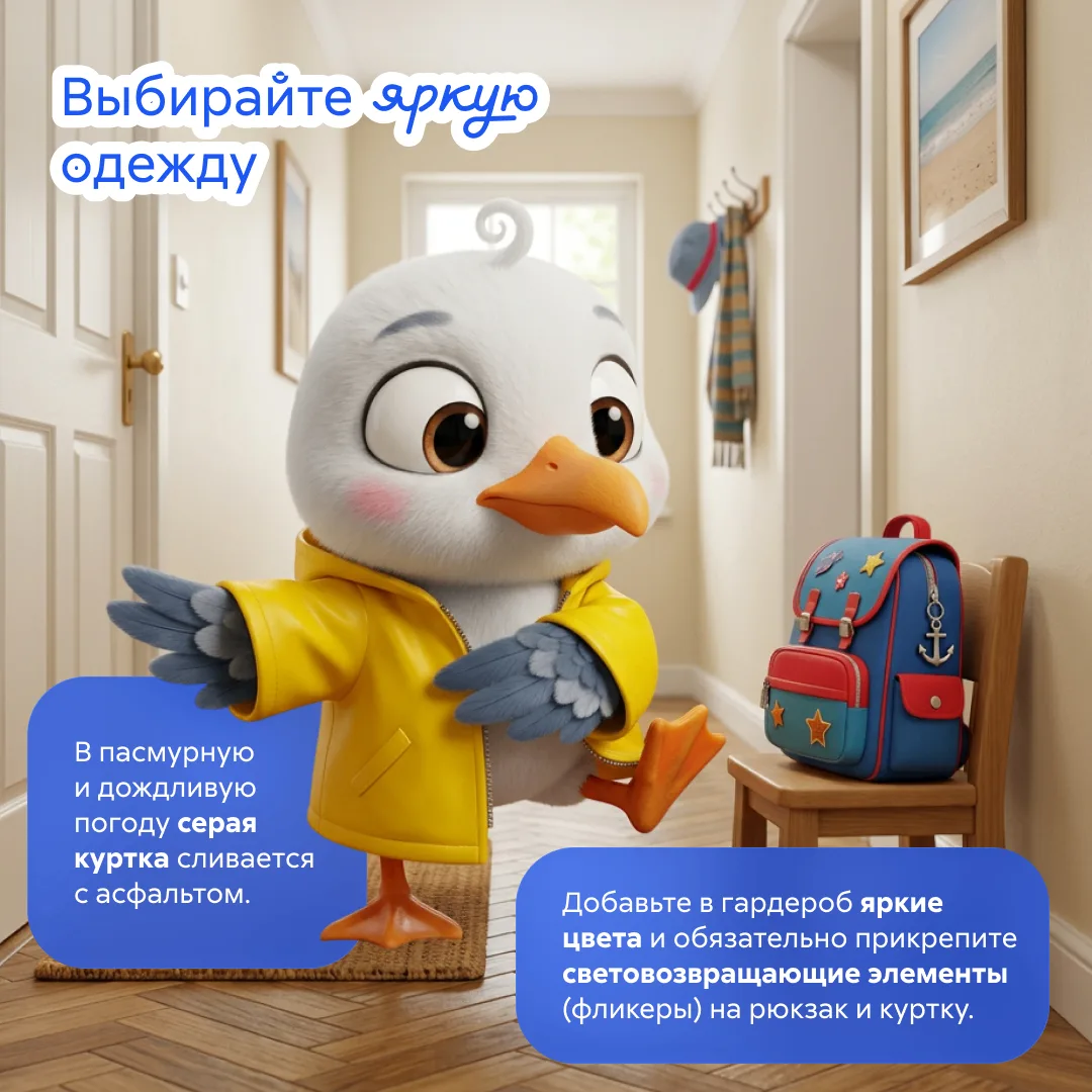 🍁 Как не стать «невидимкой» на осенней дороге?