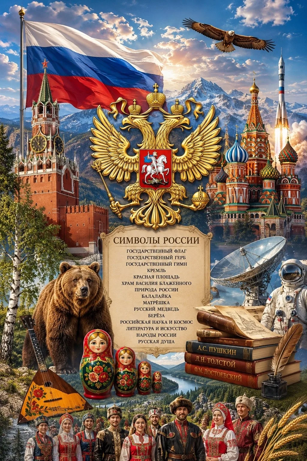 🎉 С Днём Великой России! 🎉

Гордимся нашей страной, её историей, культурой и людьми!

Пусть Россия