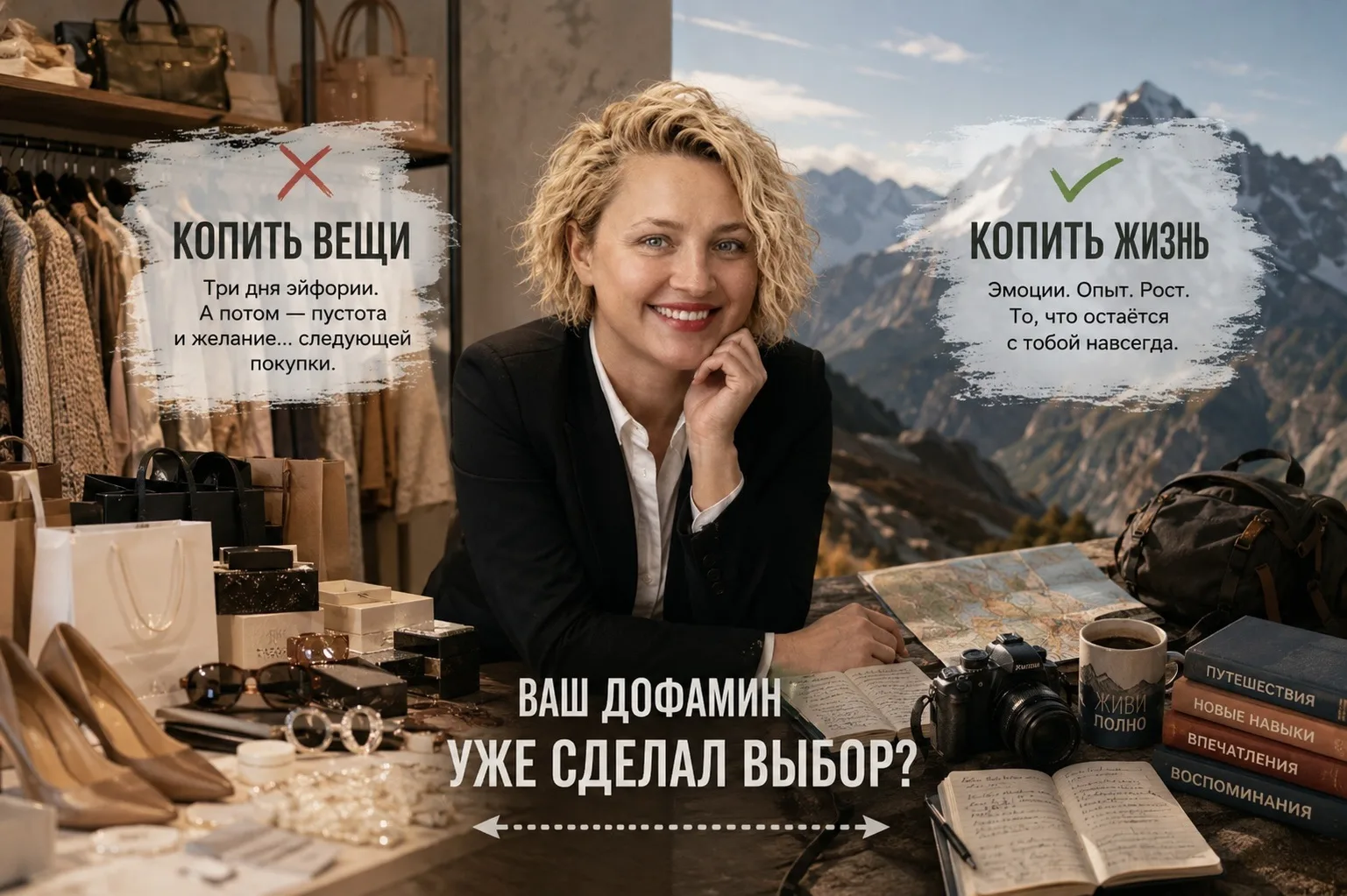 🛑 КОПИТЬ ВЕЩИ ИЛИ КОПИТЬ ЖИЗНЬ? ВАШ ДОФАМИН УЖЕ СДЕЛАЛ ВЫБОР