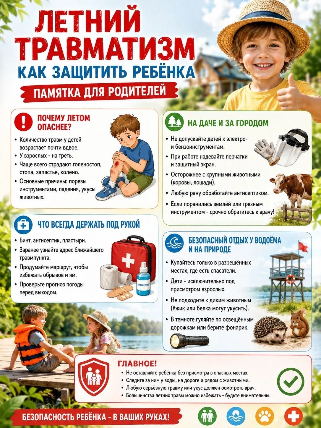 🫧Дорогие родители, давайте сделаем летний отдых наших детей не только весёлым, но и бе...
