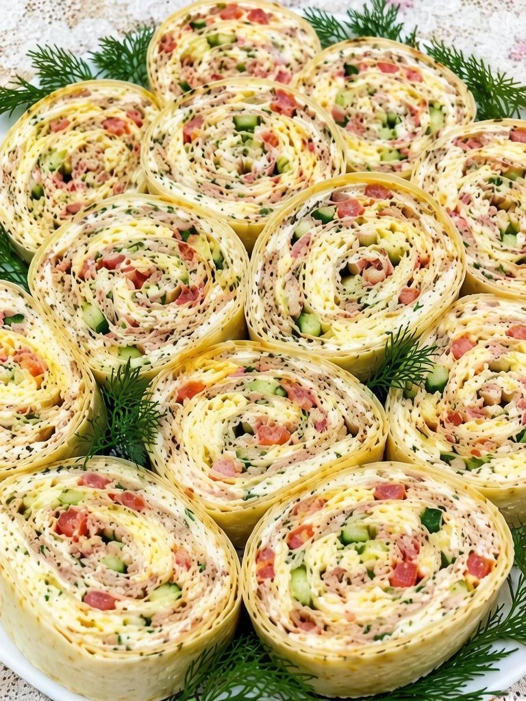 ❤ Закуска из лаваша для любого застолья!
С начинкой можно экспериментировать, но мне нравится эта!

