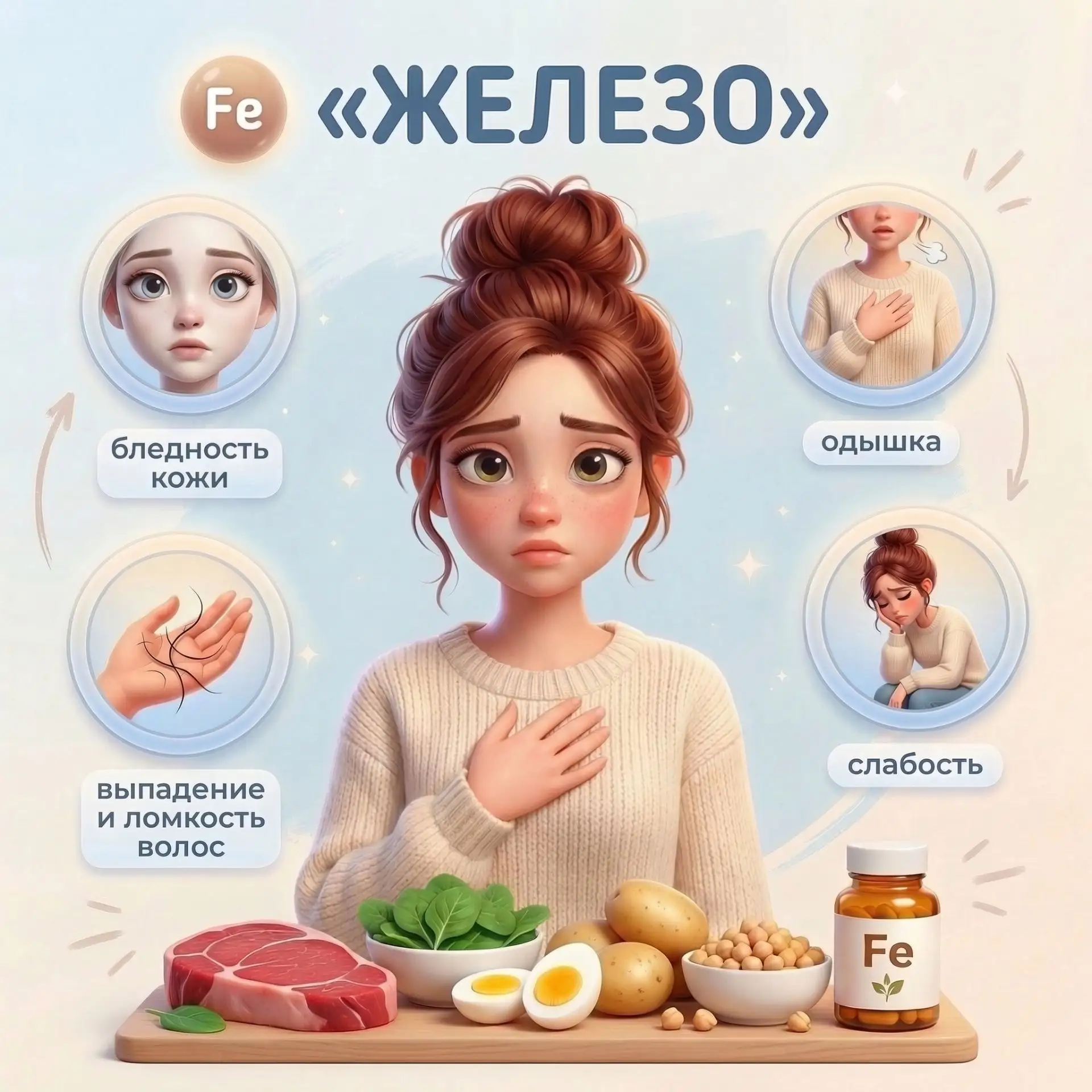 Ранняя седина говорит о недостатке йода. Хроническая усталость и судороги — о дефиците магния  Девоч