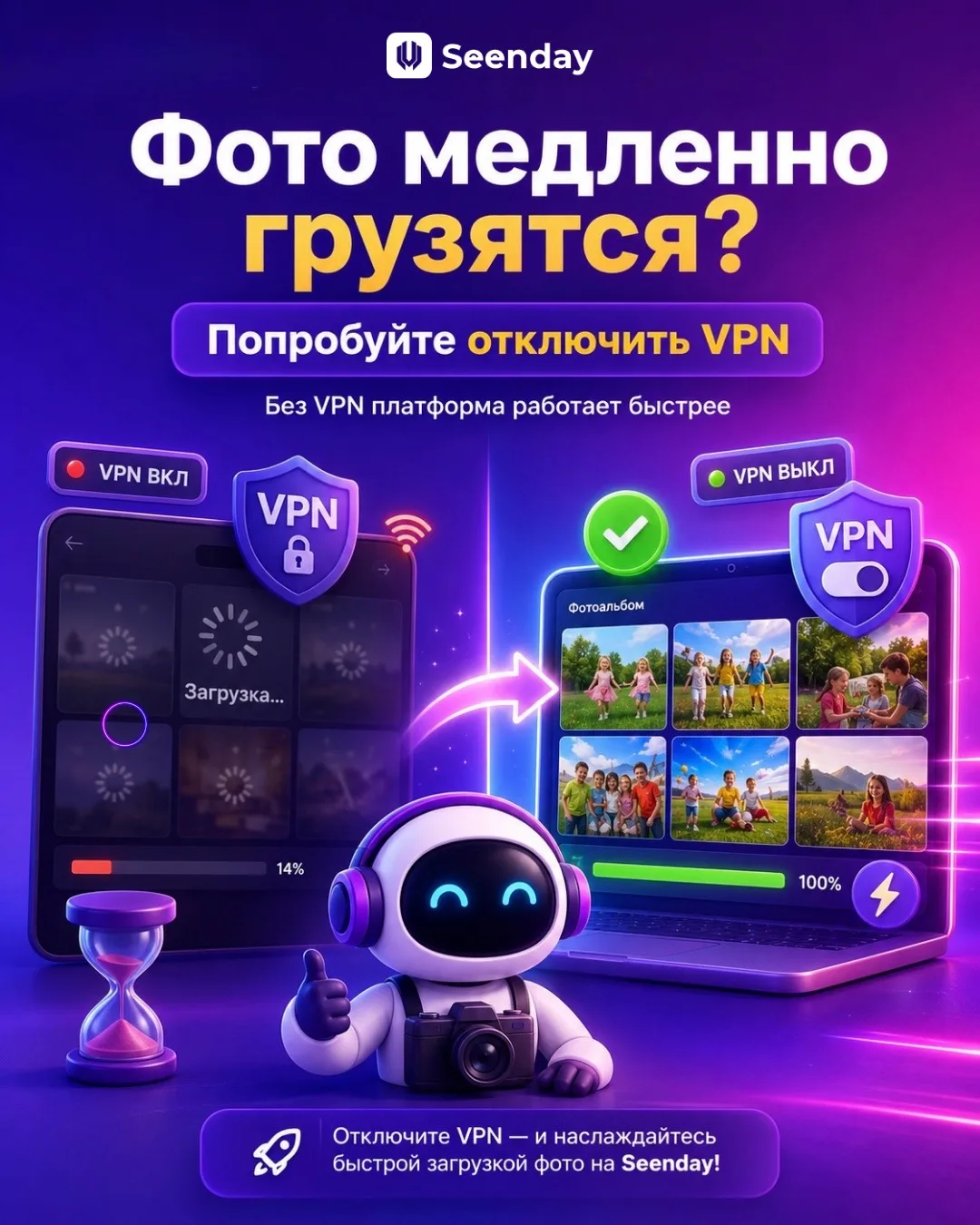 Апдейт по ситуации с доступностью и скоростью Seenday ⚡️

Друзья, делимся небольшим наблюдением, кот
