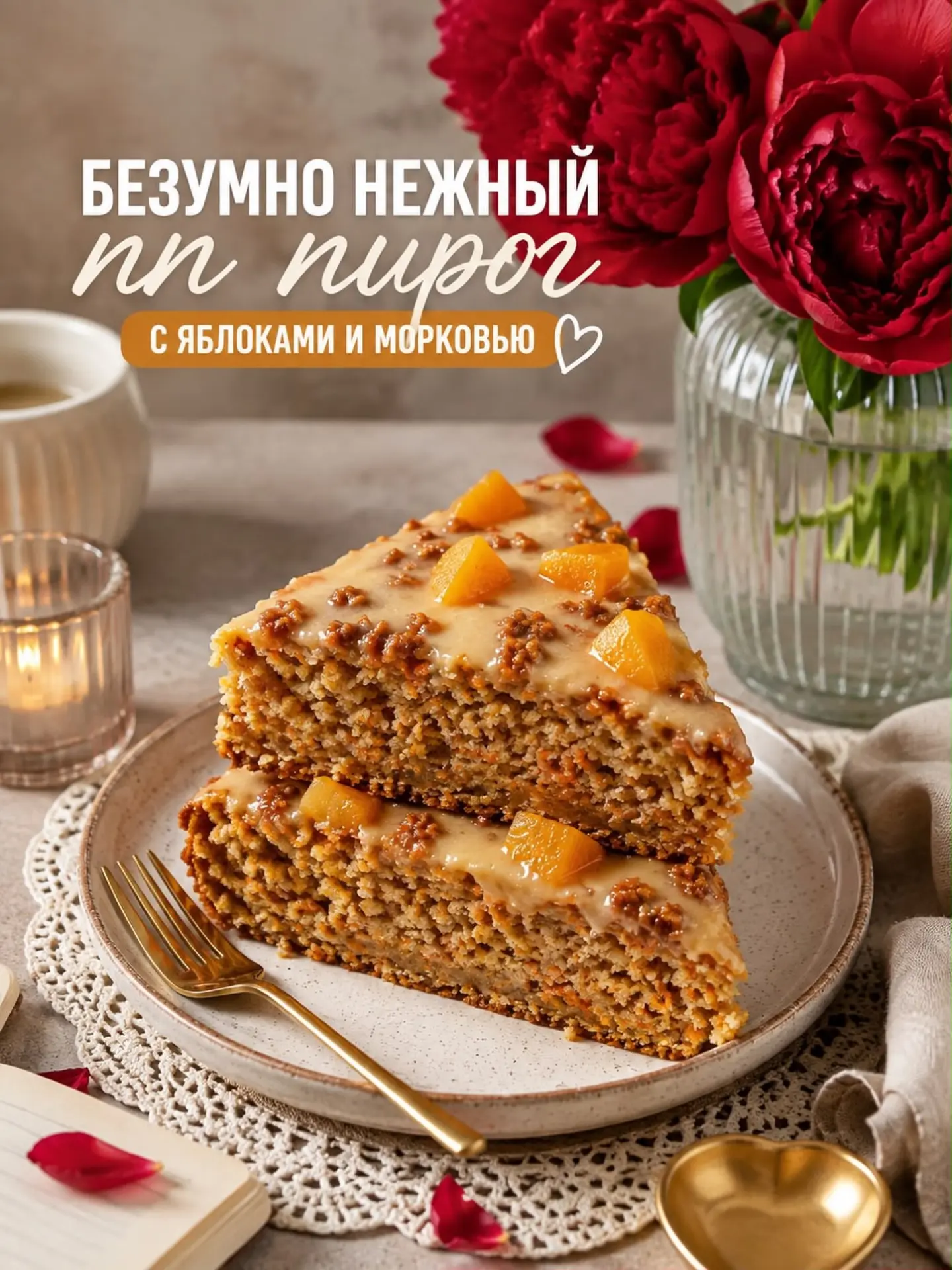 🍎🥕 БЕЗУМНО НЕЖНЫЙ ПП ПИРОГ С ЯБЛОКАМИ И МОРКОВЬЮ ✨