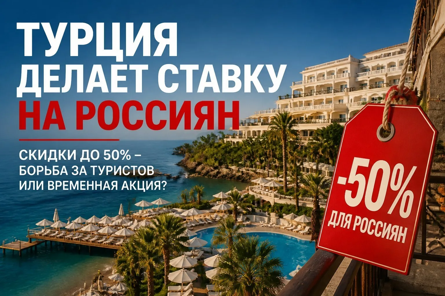 🇹🇷 Турция заманивает россиян скидками до 50%? 

Судя по новостям, турецкие отельеры вспомнили стар