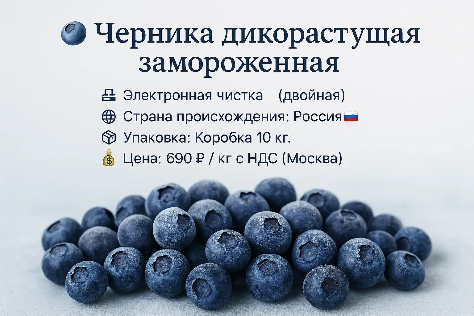 Дикорастущая черника: стабильный вкус и высокое Карельское качество 🫐❄️