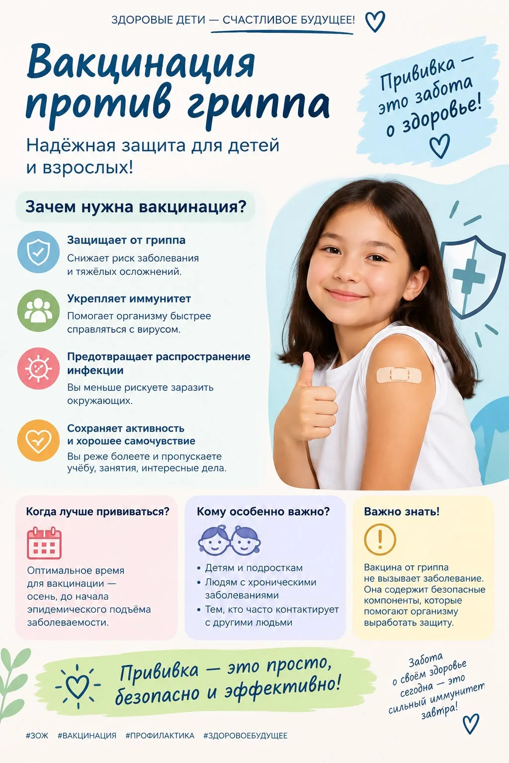 💉 ВАКЦИНАЦИЯ ПРОТИВ ГРИППА — ЗАБОТА О ЗДОРОВЬЕ!