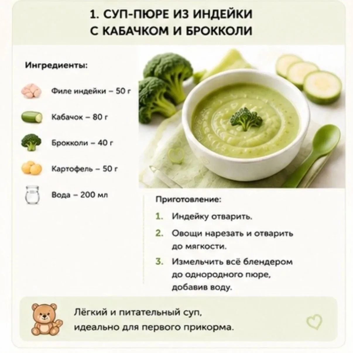 Рецепты для малышей 6+