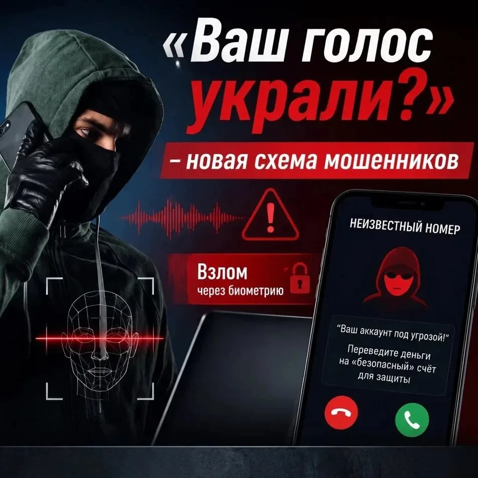 Злоумышленники звонят, записывают голос, затем пугают взломом аккаунта через биометрию ...