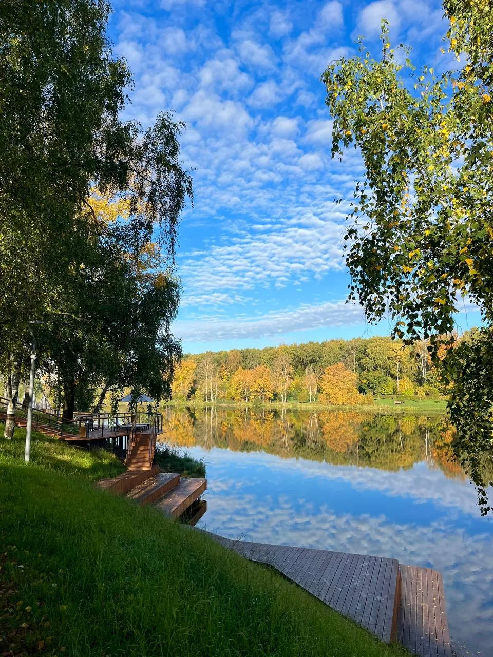 Прекрасное сентябрьское утро в кадре соседки☀🍂🍃