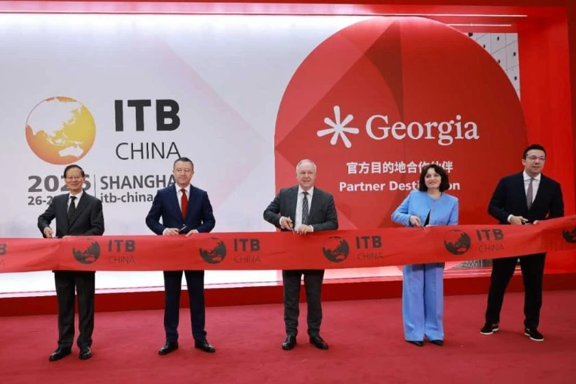 🇬🇪🇨🇳 Туристическая выставка ITB China открылась в Шанхае национальным стендом Грузии.   Грузия участ