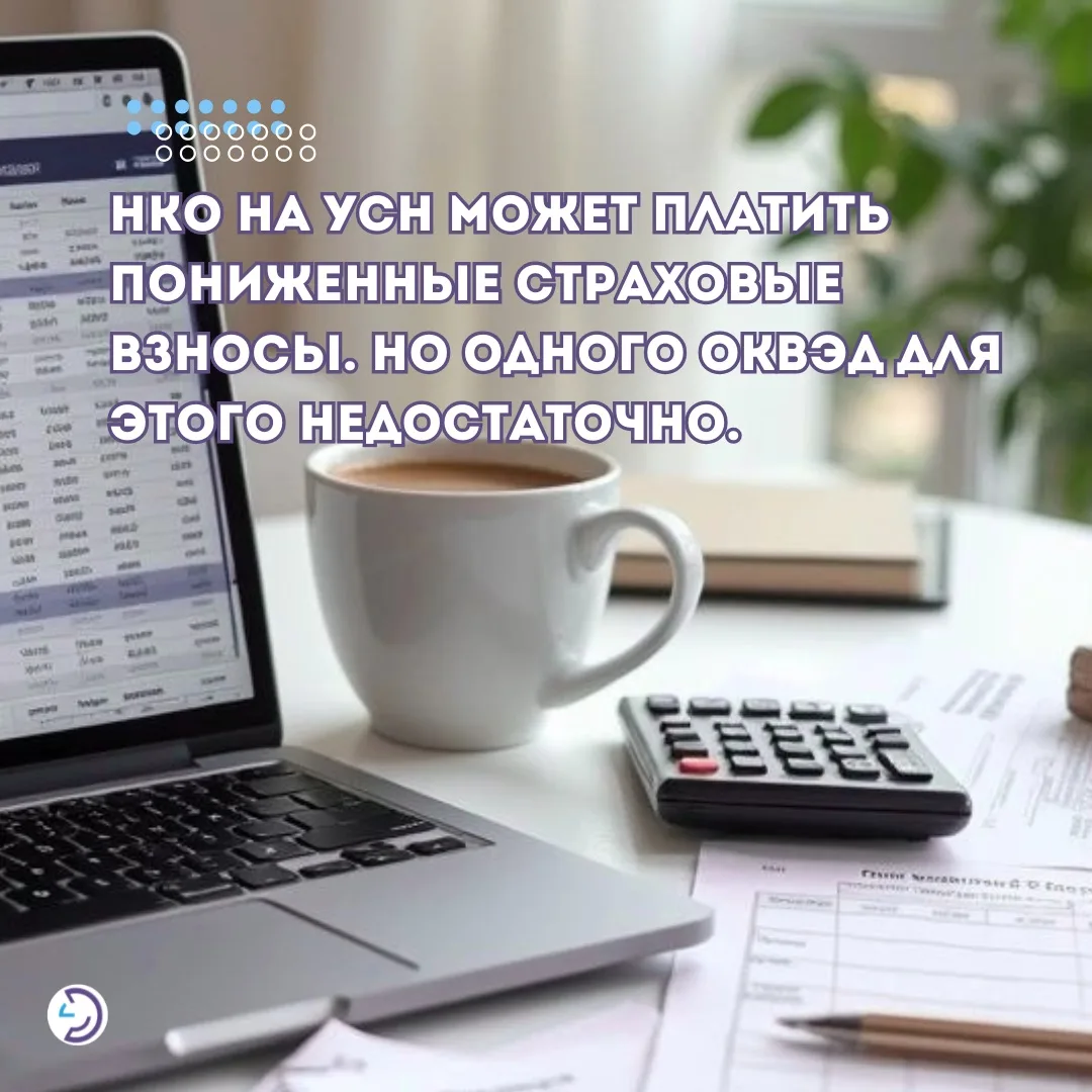 🔔НКО на УСН может платить пониженные страховые взносы. Но одного ОКВЭД для этого недос...