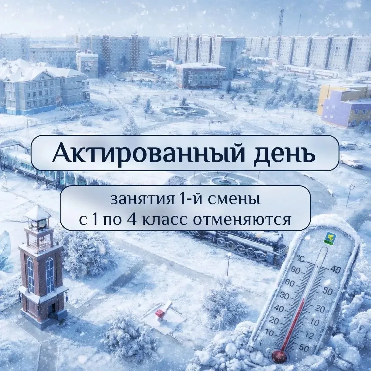❄️Уважаемые лангепасцы!  По решению департамента образования администрации города Лангепаса в  связи