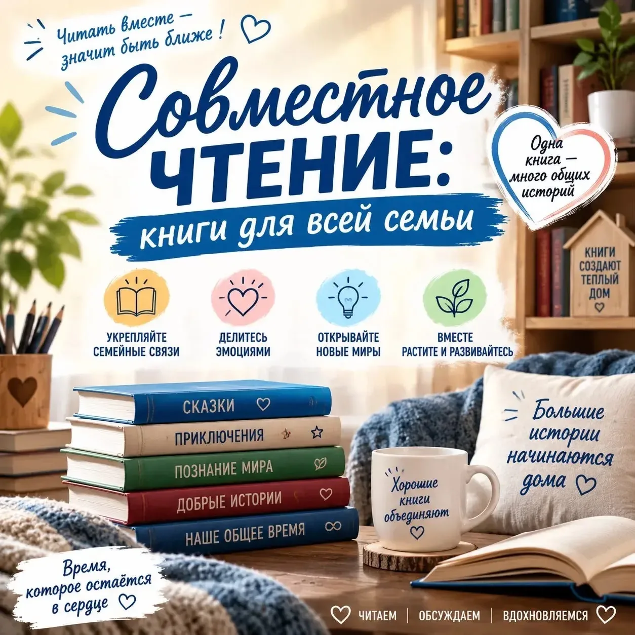 📚 Совместное чтение: книги для всей семьи ❤️