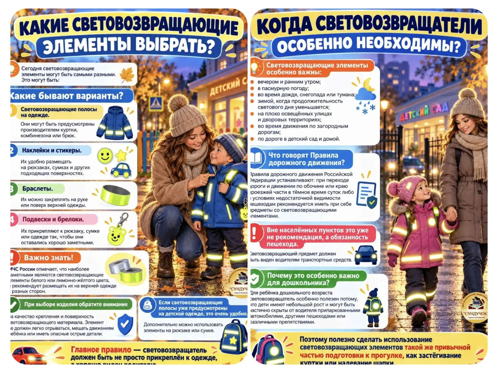 Уважаемые родители! С приходом  осени световой день стал короче, напоминаем вам о прави...