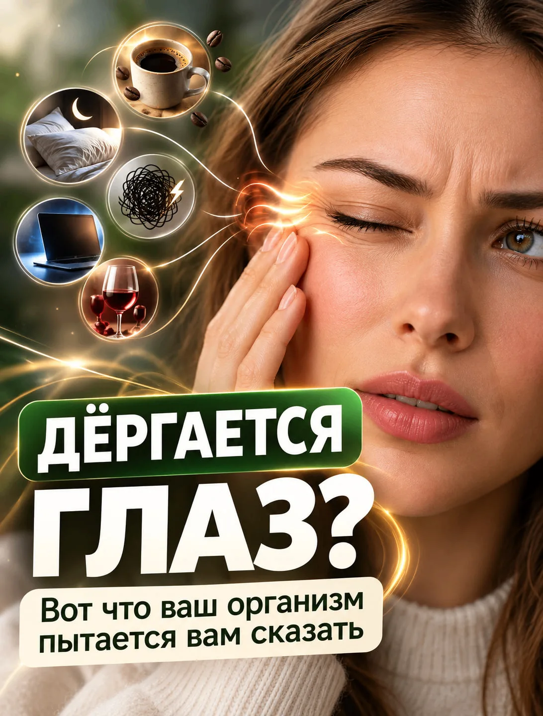 👁 Дёргается глаз? Вот что ваш организм пытается вам сказать.
