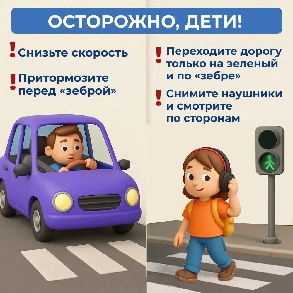 Учебный год на носу. Готовим маленького пешехода к участию в трафике