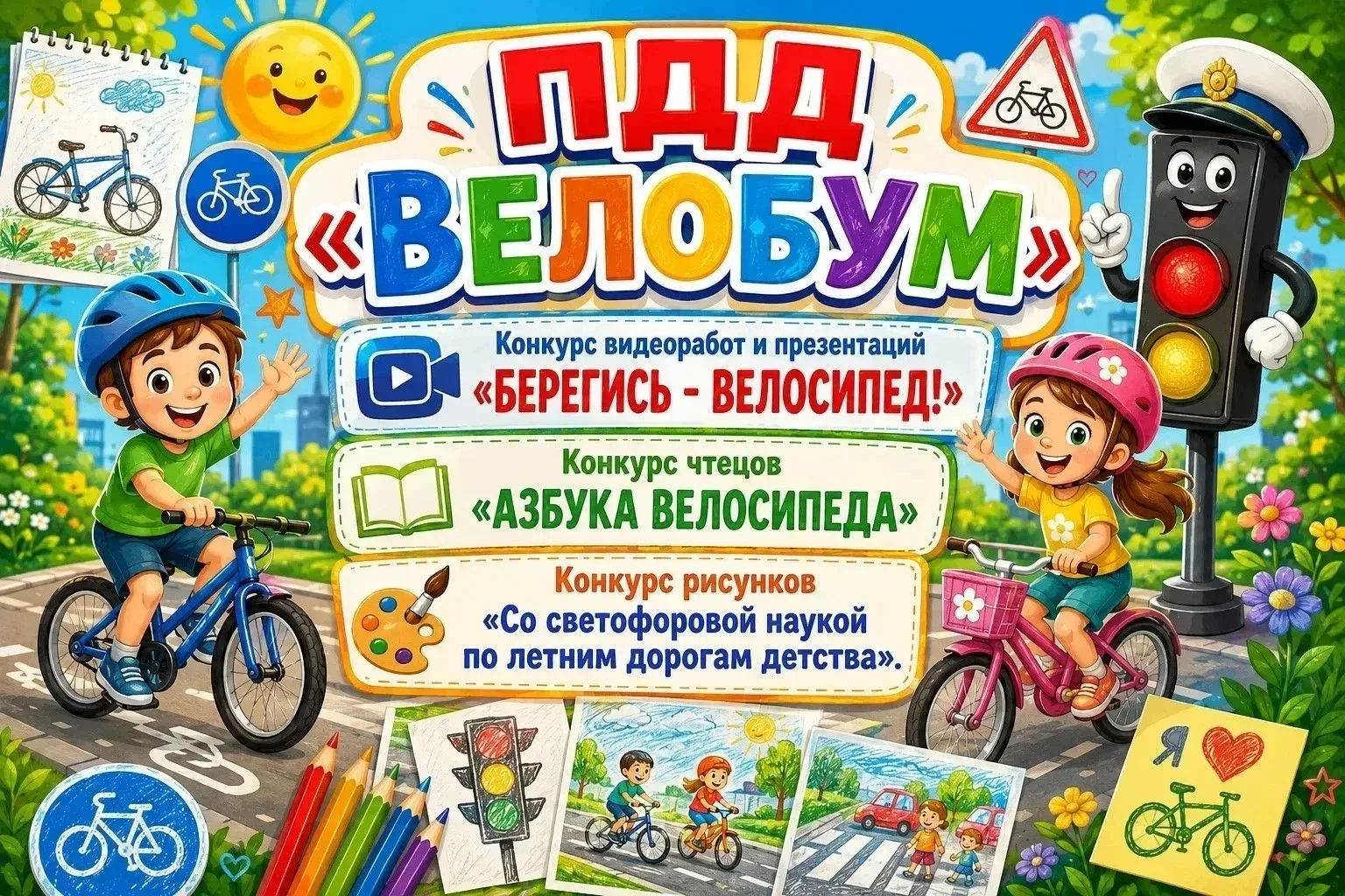 В летний период становится все больше велосипедистов, в большинстве случаев - это дети ...
