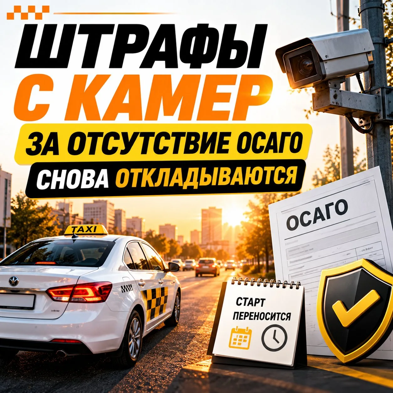 Штрафы с камер за отсутствие ОСАГО снова откладываются