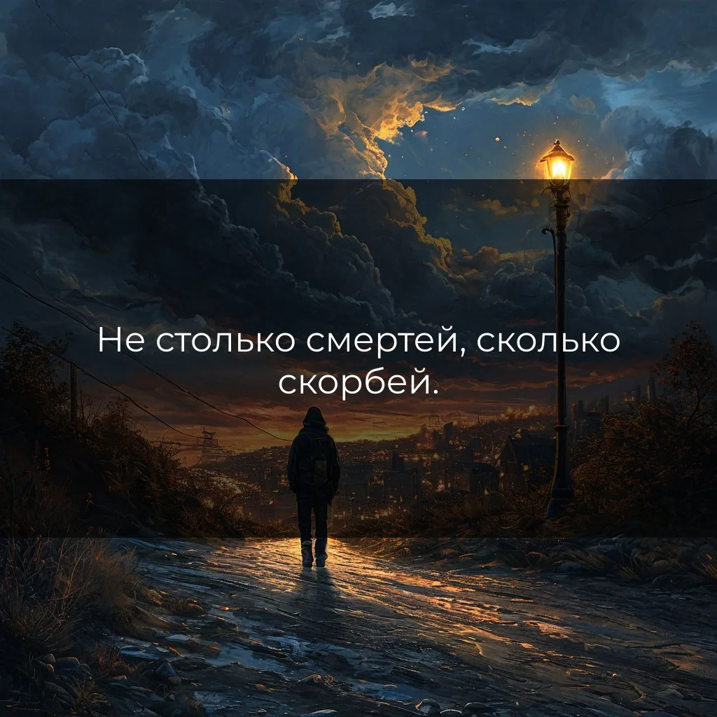 Не столько смертей, сколько скорбей.