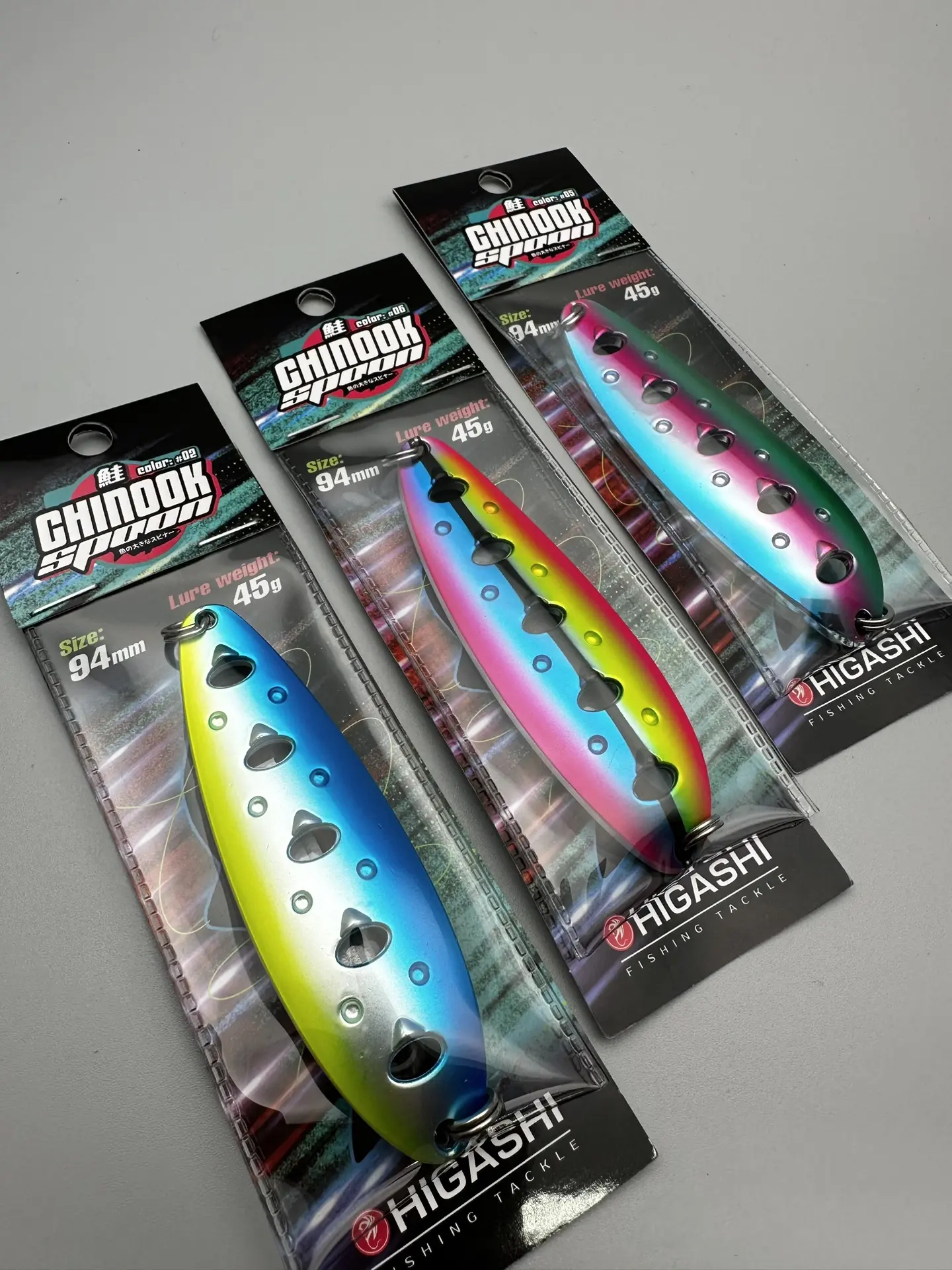 Еще один из вариантов блесен Higashi - серия Chinook spoon.