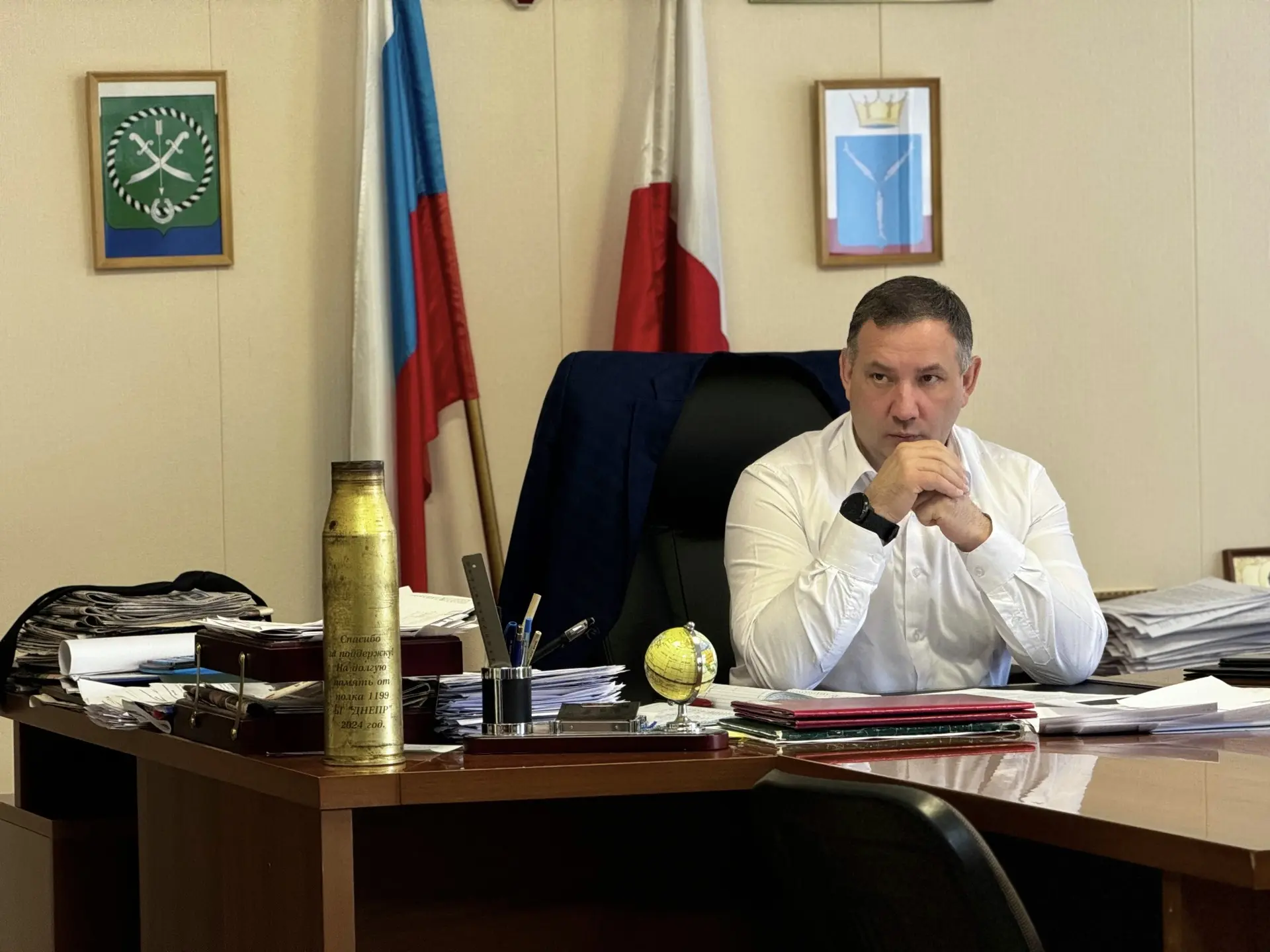 Провел рабочее совещание с начальниками отделов администрации Ртищевского района и глав...