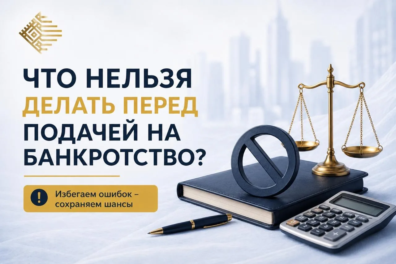 ❌ Что нельзя делать перед подачей на банкротство?