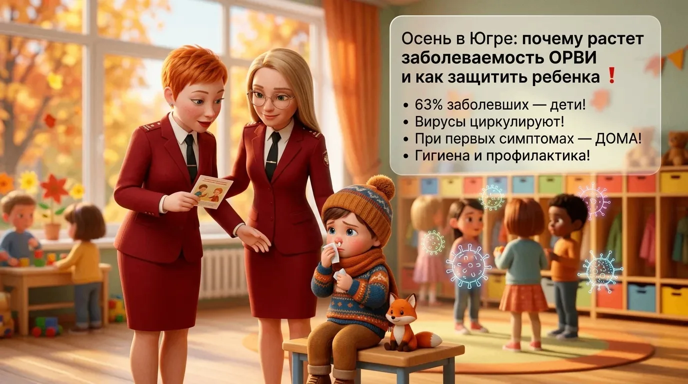 Осень в Югре: почему растет заболеваемость ОРВИ и как защитить ребенка❗