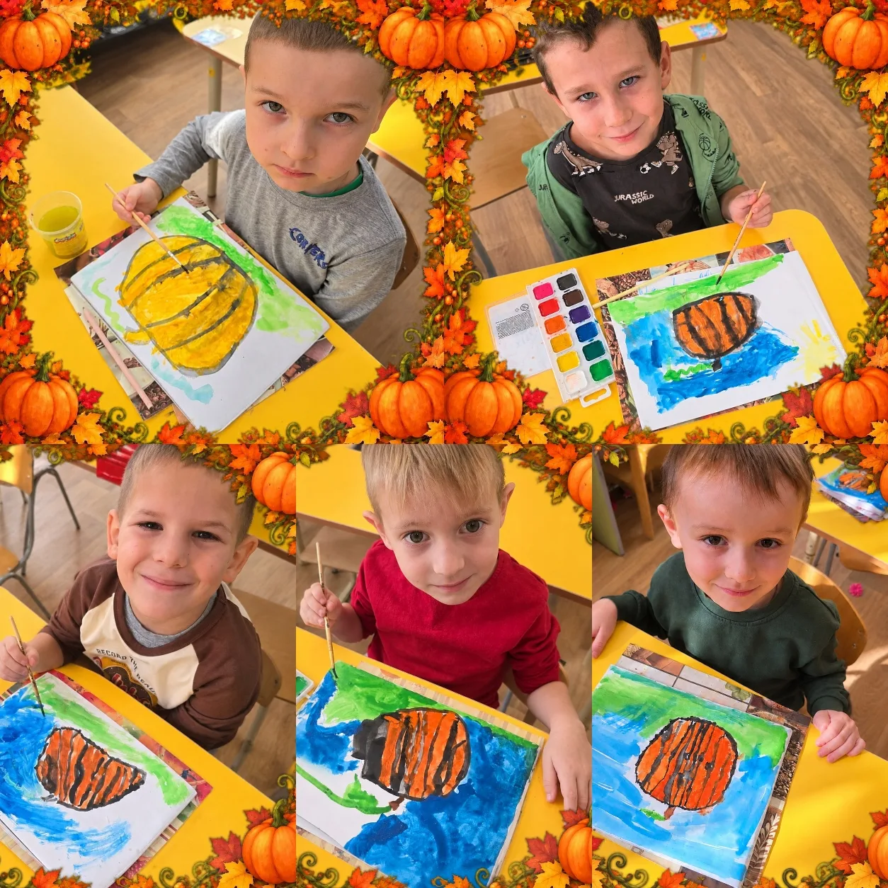 Сегодня ребята из группы «Радуга» рисовали натюрморт — тыкву! 🎨🎃