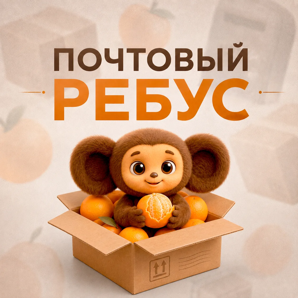 🎉 Ответ нашего почтового ребуса — Чебурашка! 🍊📦📮