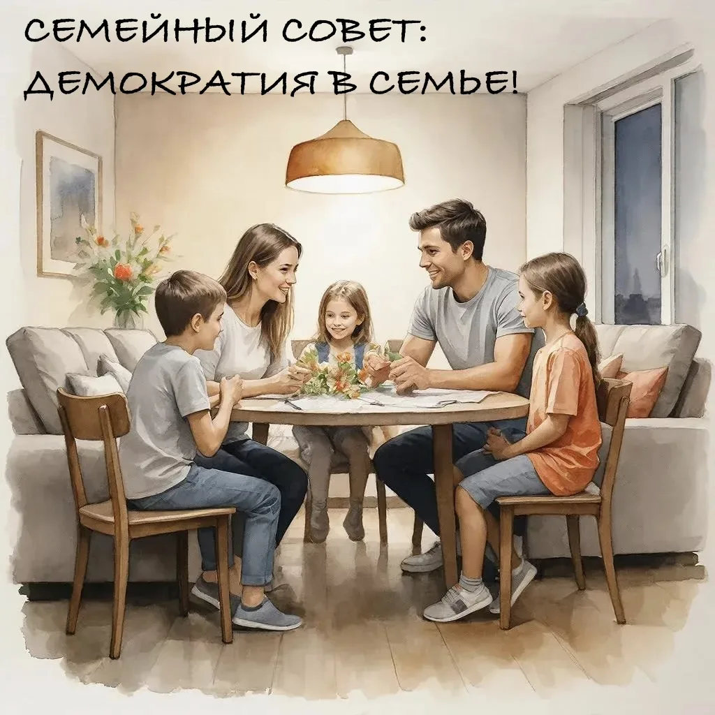 🗣️ СЕМЕЙНЫЙ СОВЕТ: ДЕМОКРАТИЯ В СЕМЬЕ.  🧐 Системная семейная терапия: семьи с регулярными советами н
