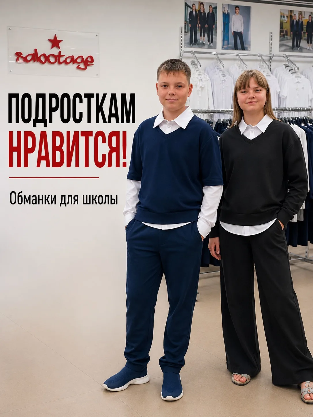 Обманки, которые нравятся подросткам ❤️

Современные обманки — это удобная школьная одежда на каждый