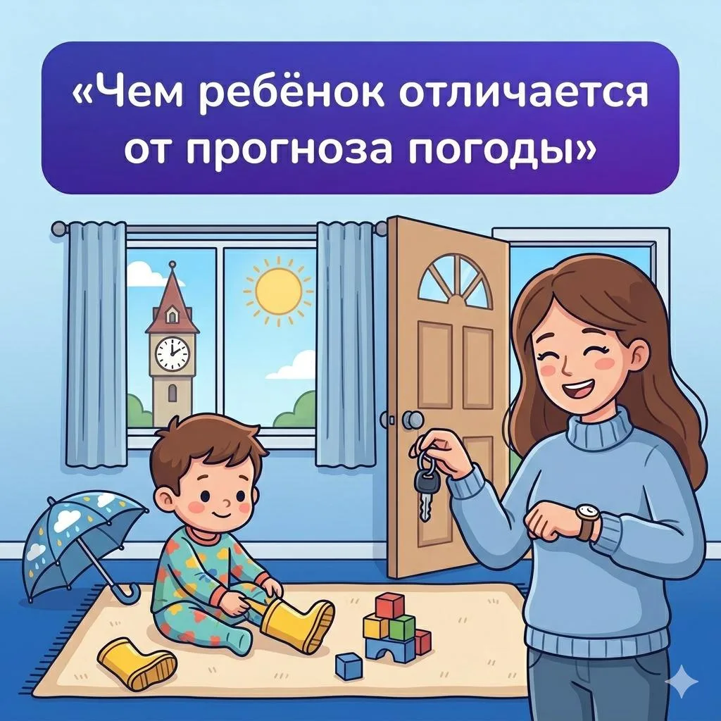 🌤️ Чем ребёнок отличается от прогноза погоды

Прогноз погоды - штука ненадёжная. Обещают солнце - л