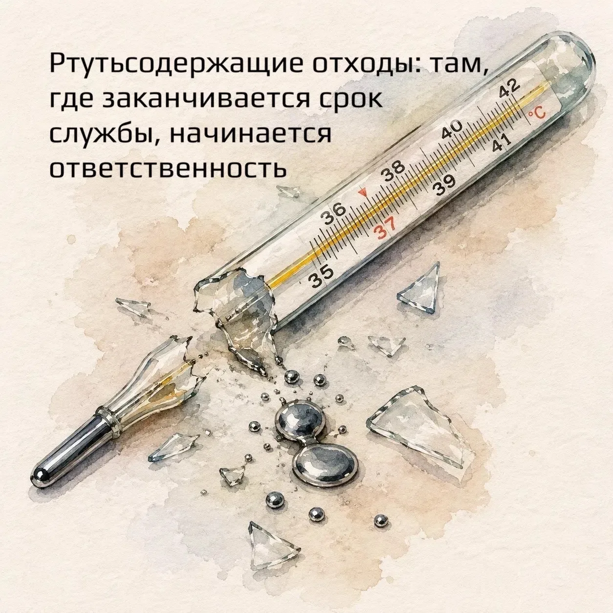 Ртутьсодержащие отходы: там, где заканчивается срок службы, начинается ответственность ❗️